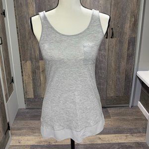Loft Gray Tank With Dressy Detail XS
